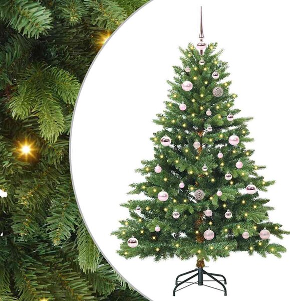 Mű karácsonyfa 150 LED-del állvánnyal Zöld 150 cm PE és PVC