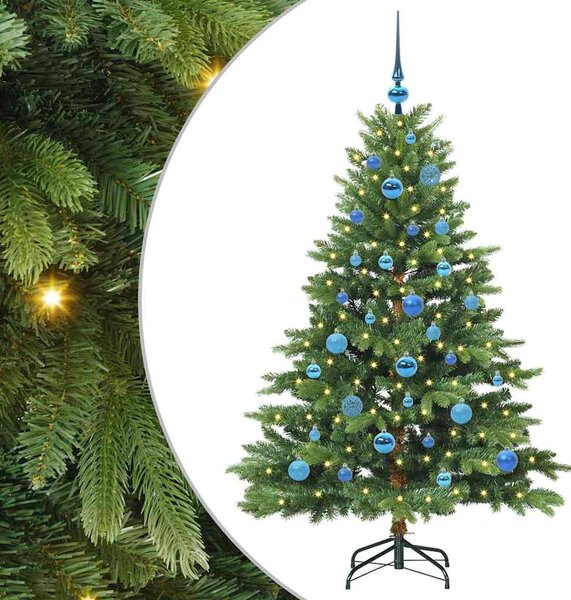 Mű karácsonyfa 150 LED-del állvánnyal Zöld 150 cm PE és PVC