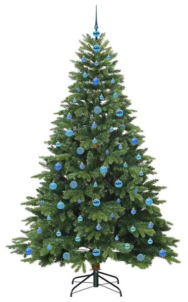 Mű karácsonyfa 300 LED-del állvánnyal Zöld 210 cm PE és PVC