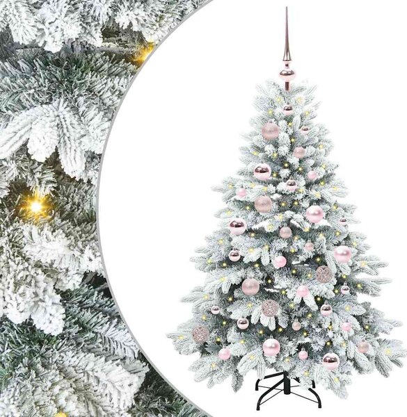 Mű karácsonyfa 150 LED-del állvánnyal Fehér 120 cm PE és PVC