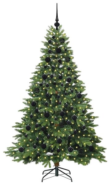 Mű karácsonyfa 300 LED-del állvánnyal Zöld 180 cm PE és PVC