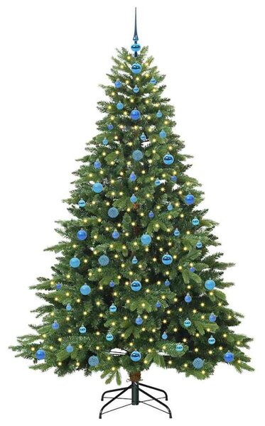 Mű karácsonyfa 300 LED-del állvánnyal Zöld 210 cm PE és PVC