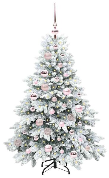 Mű karácsonyfa 150 LED-del állvánnyal Fehér 120 cm PE és PVC