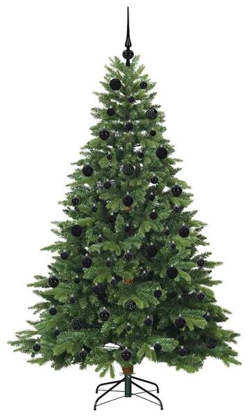 Mű karácsonyfa 300 LED-del állvánnyal Zöld 210 cm PE és PVC