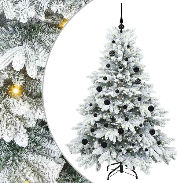 Mű karácsonyfa 150 LED-del állvánnyal Fehér 150 cm PE és PVC