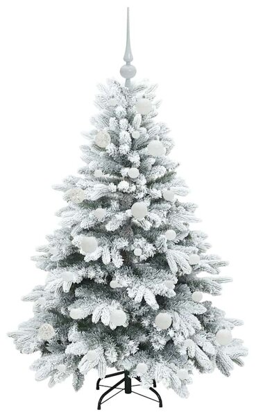Mű karácsonyfa 150 LED-del állvánnyal Fehér 120 cm PE és PVC
