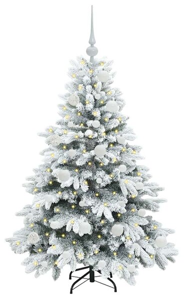 Mű karácsonyfa 150 LED-del állvánnyal Fehér 120 cm PE és PVC