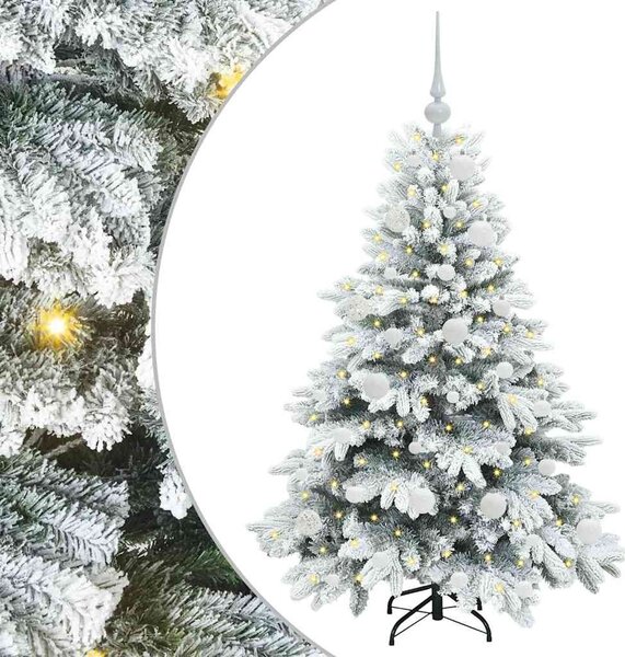 Mű karácsonyfa 150 LED-del állvánnyal Fehér 120 cm PE és PVC