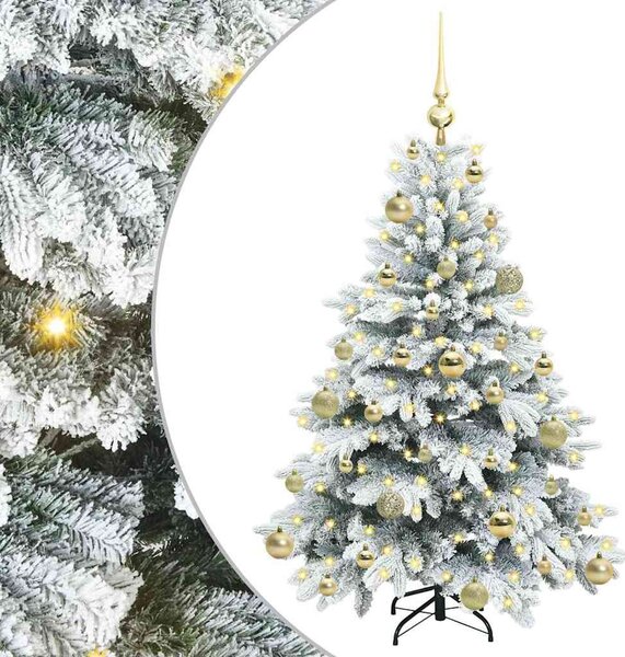 Mű karácsonyfa 150 LED-del állvánnyal Fehér 120 cm PE és PVC