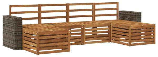 VidaXL Ülőgarnitúrák 6 pcs Természetes Tömör Akácfa