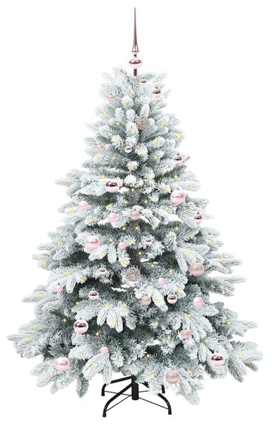 Mű karácsonyfa 150 LED-del állvánnyal Fehér 150 cm PE és PVC