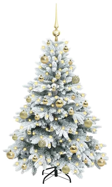 Mű karácsonyfa 150 LED-del állvánnyal Fehér 120 cm PE és PVC