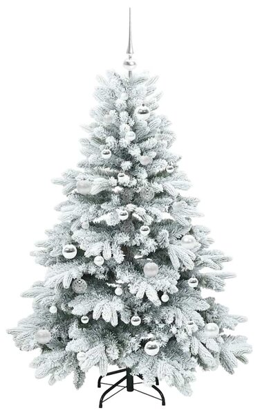 Mű karácsonyfa 150 LED-del állvánnyal Fehér 150 cm PE és PVC
