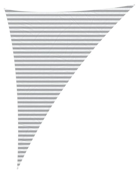 VidaXL Napernyő vitorla Világosszürke és fehér 4 x 5 x 6,4 m