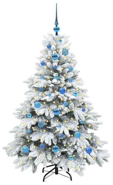Mű karácsonyfa 150 LED-del állvánnyal Fehér 150 cm PE és PVC