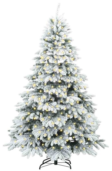Mű karácsonyfa 300 LED-del állvánnyal Fehér 210 cm PE és PVC