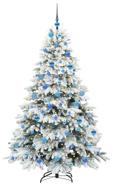 Mű karácsonyfa 300 LED-del állvánnyal Fehér 180 cm PE és PVC