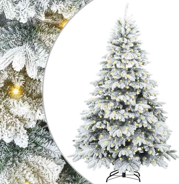 Mű karácsonyfa 300 LED-del állvánnyal Fehér 210 cm PE és PVC