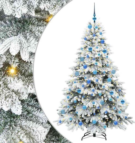 Mű karácsonyfa 300 LED-del állvánnyal Fehér 180 cm PE és PVC