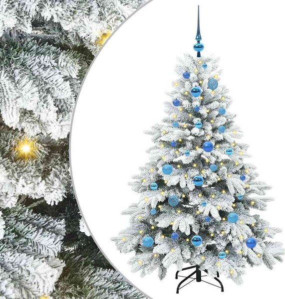 Mű karácsonyfa 150 LED-del állvánnyal Fehér 150 cm PE és PVC
