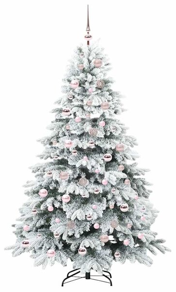 Mű karácsonyfa 300 LED-del állvánnyal Fehér 180 cm PE és PVC