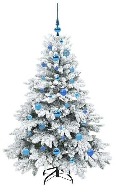 Mű karácsonyfa 150 LED-del állvánnyal Fehér 150 cm PE és PVC