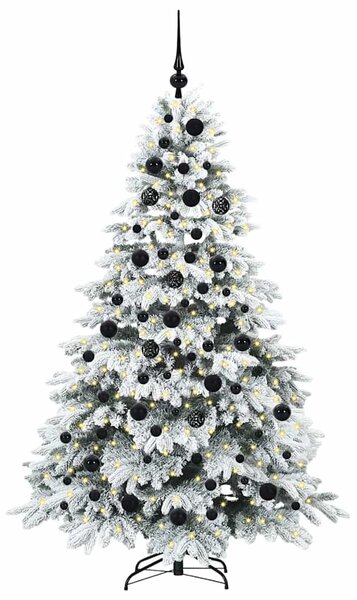 Mű karácsonyfa 300 LED-del állvánnyal Fehér 180 cm PE és PVC