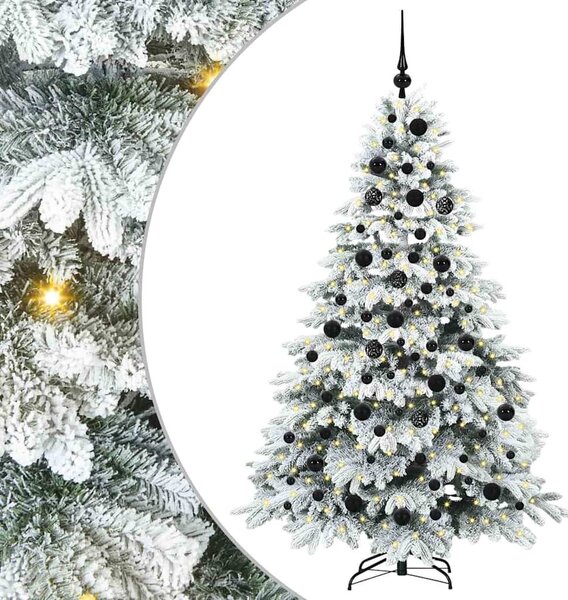 Mű karácsonyfa 300 LED-del állvánnyal Fehér 180 cm PE és PVC
