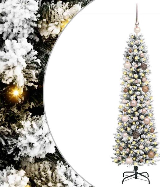 Mű karácsonyfa Fehér 150 cm PVC és Fém és Műanyag