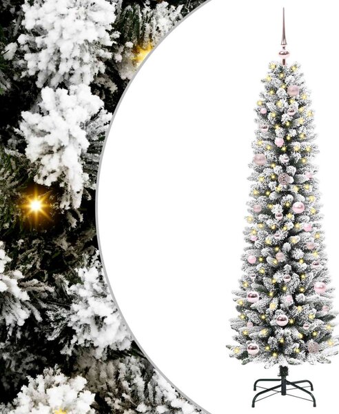 Mű karácsonyfa Fehér 150 cm PVC és Fém és Műanyag