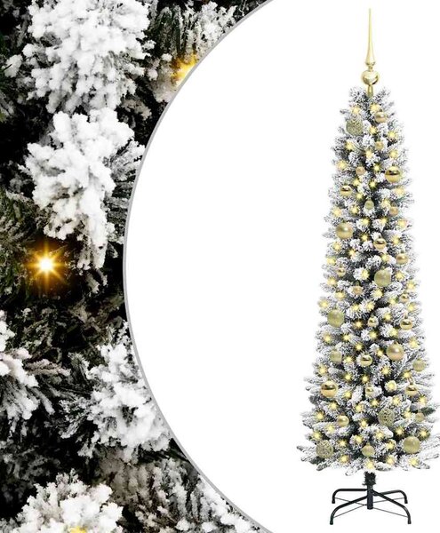 Mű karácsonyfa Fehér 150 cm PVC és Fém és Műanyag
