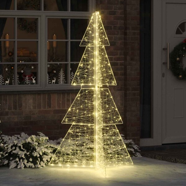 Karácsonyfa 240 LED Meleg fehér 180 cm Akril