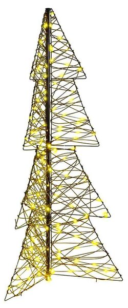 Karácsonyfa 160 LED Meleg fehér 150 cm Rattan