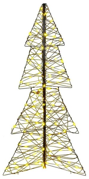 Karácsonyfa 160 LED Meleg fehér 150 cm Rattan