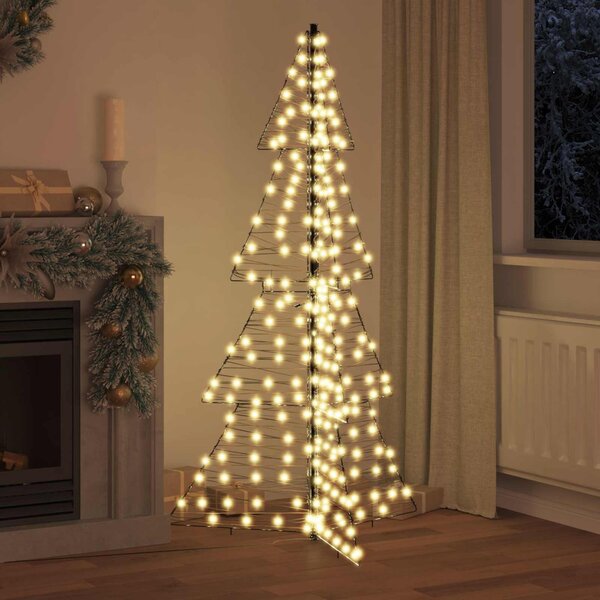 Karácsonyfa 240 LED Meleg fehér 180 cm Rattan