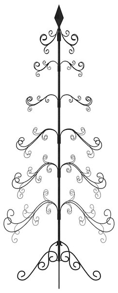 Fekete fém karácsonyfa dekorációhoz 180 cm