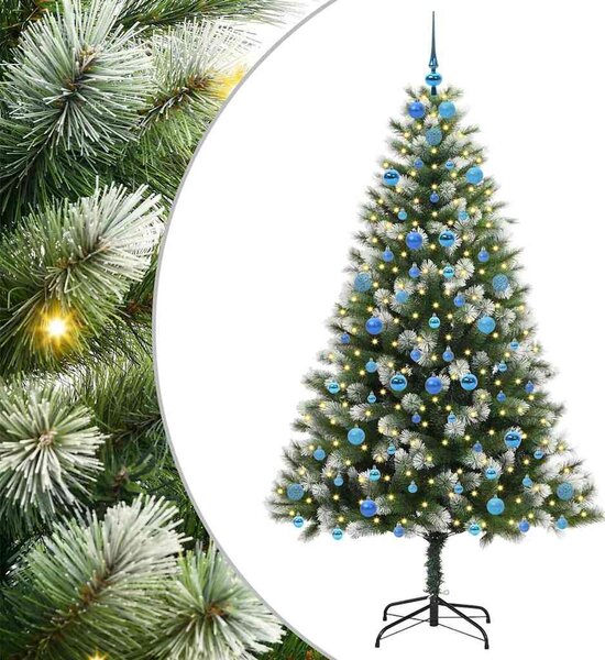 Műanyag Hajtogatós Karácsonyfa Havas Designnal 300 LED