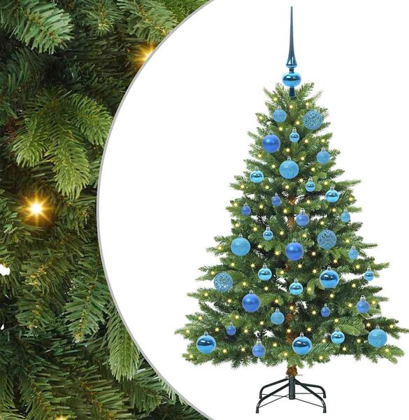 Mű karácsonyfa 150 LED-del állvánnyal Zöld 120 cm PE és PVC