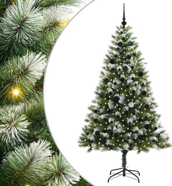 Műanyag Hajtogatós Karácsonyfa Havas Designnal 300 LED