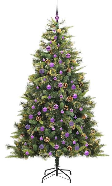 Műanyag Hajtogatós Karácsonyfa Tojásokkal Zöld 210 cm