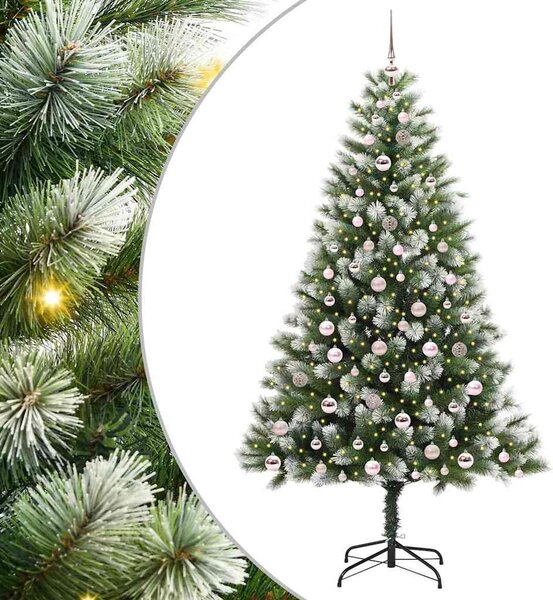 Műanyag Hajtogatós Karácsonyfa Havas Designnal 300 LED