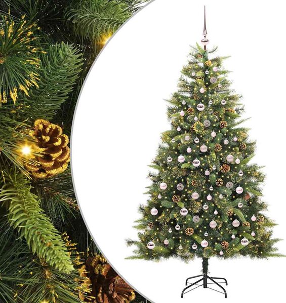 Műanyag Hajtogatós Karácsonyfa Tojásokkal Zöld 210 cm