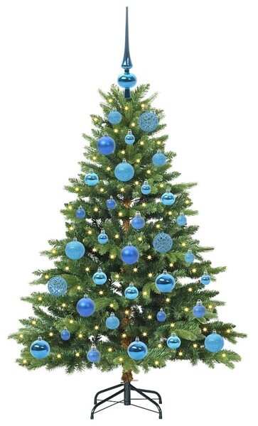 Mű karácsonyfa 150 LED-del állvánnyal Zöld 120 cm PE és PVC