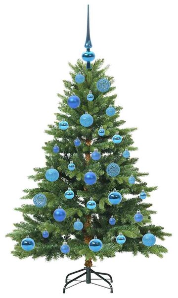 Mű karácsonyfa 150 LED-del állvánnyal Zöld 120 cm PE és PVC