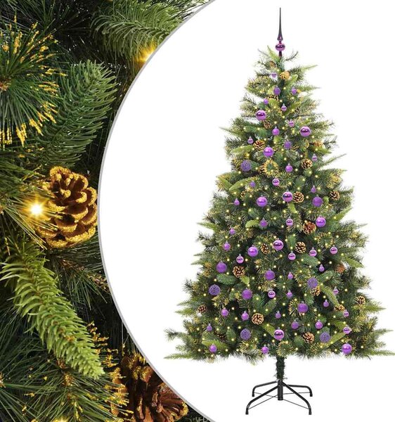 Műanyag Hajtogatós Karácsonyfa Tojásokkal Zöld 210 cm