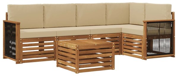 VidaXL Szegmentált kanapé szett párnával 5 pcs Természetes