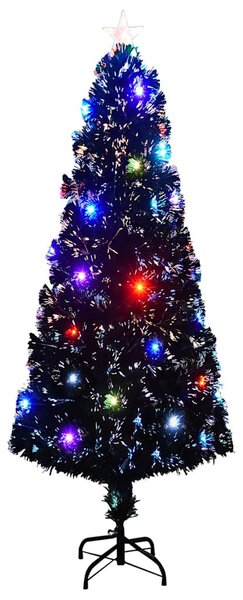 Száloptikás megvilágított karácsonyfa állvánnyal és LED-es 240 cm