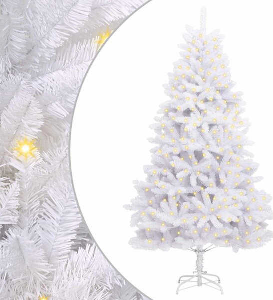 Mű karácsonyfa 300 LED PVC és Acél Fehér