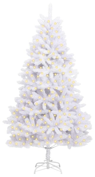 Mű karácsonyfa 300 LED PVC és Acél Fehér
