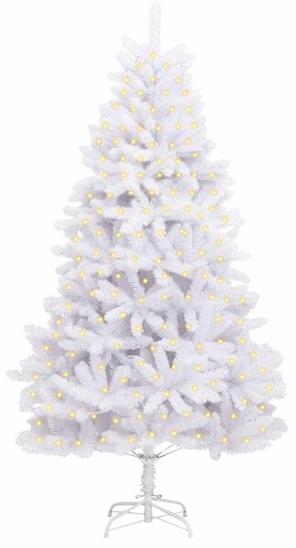 Mű karácsonyfa 300 LED PVC és Acél Fehér